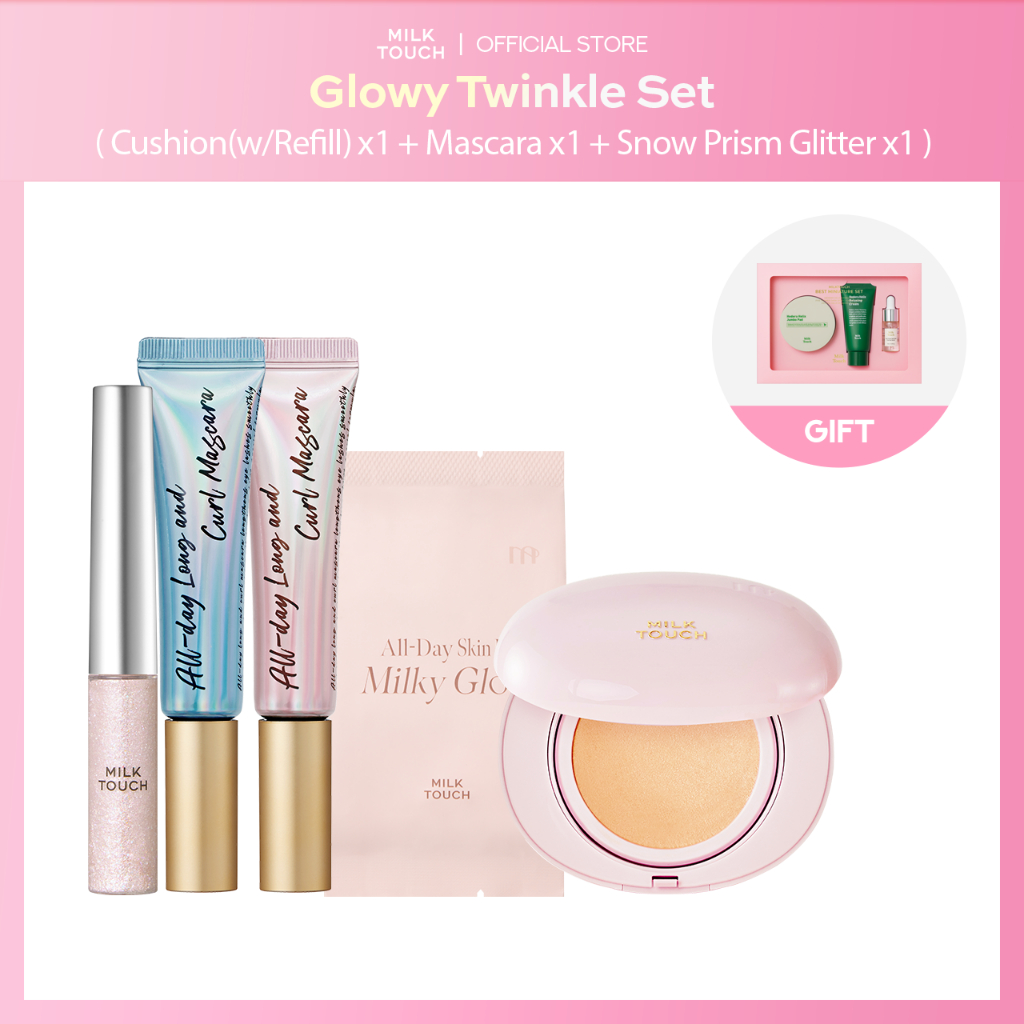 【MILKTOUCH】 JASMINE's PICK ★ SET 2 ★ AllDay Skin Fit MilkyGlow Cushion