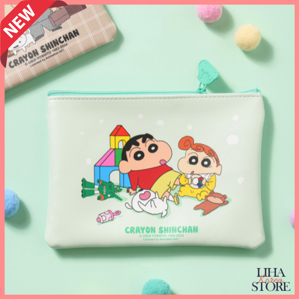 Crayon Shin Chan Square Leather Pouch Shinchan Pouch (M) | Shopee Malaysia