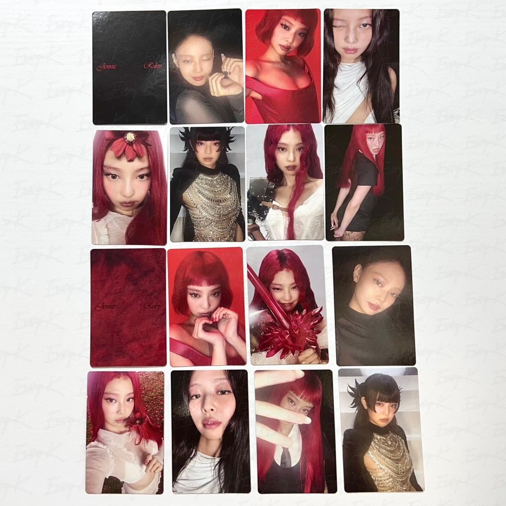 Jennie (BLACKPINK) The 1st Album "Ruby" Photocard Set - Offizielle Kpop-Merchandise Poster & Postkarten