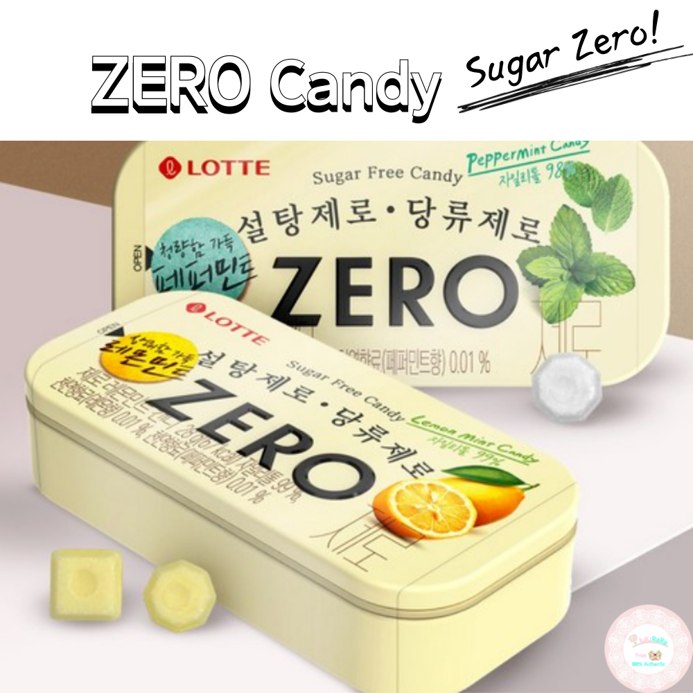 Lotte Sugar Zero Candy Xylitol Candy Lemon Mint Peppermint No Sugar
