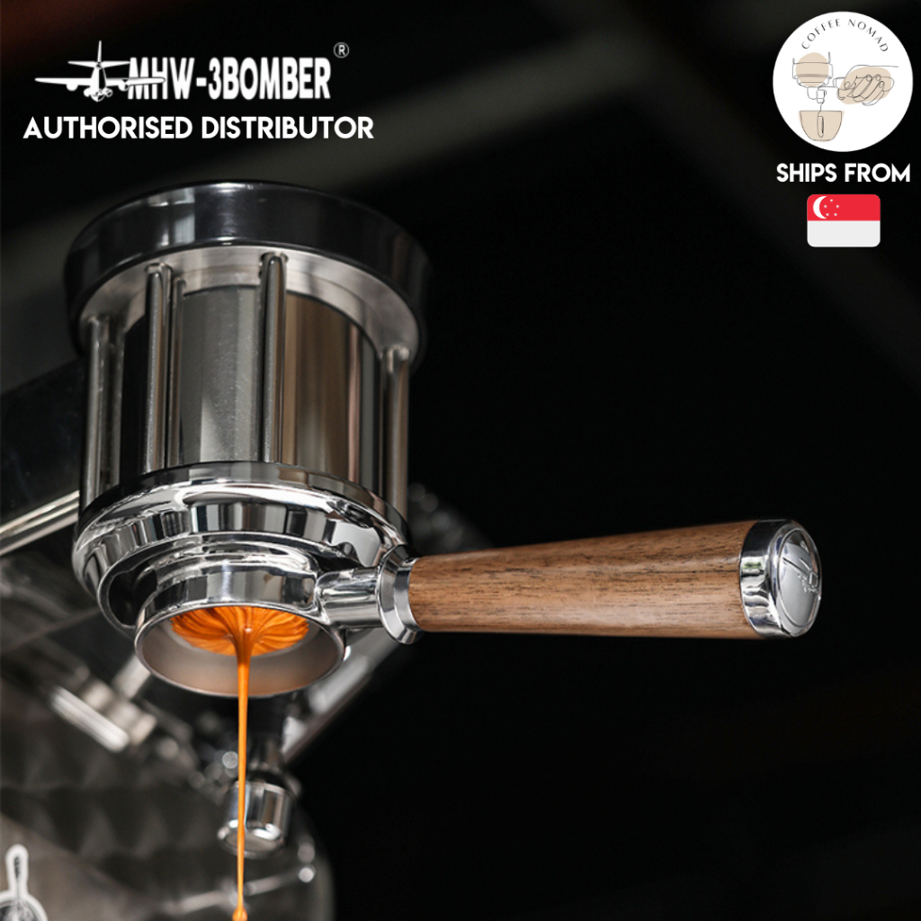 MHW-3BOMBER Astra Porte-Filtre 54mm Sans Fond, Compatible avec Sage/Breville Barista Express, BES870XL, BES878, BES880, Machines à Expresso, Modèle : BP7025B-OS