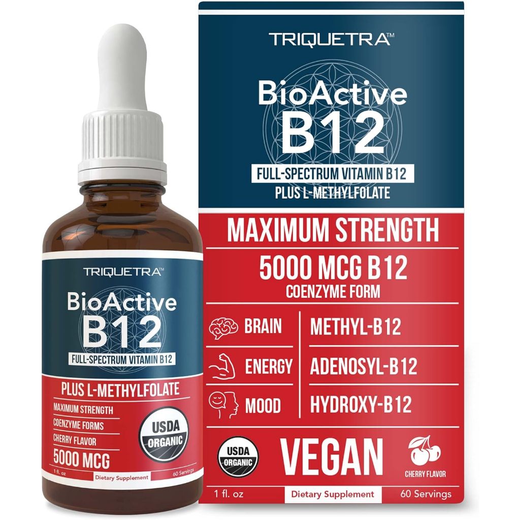 BioActive Vitamin B12 5000 mcg 30ml Contains 3 BioActive B12 Forms Plus ...