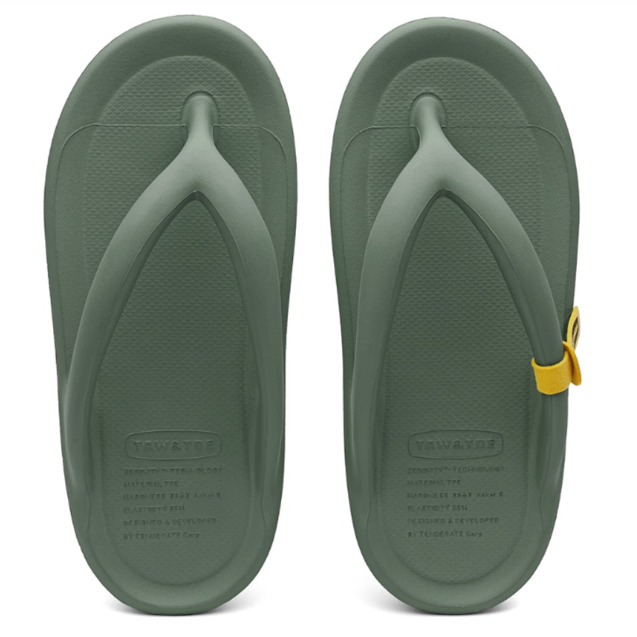 【TAW&TOE】Flip Flop Zerovity OG‐LEMON BUTTER TAW&TOE - ZEROVITY Flip Flop OG リカバリーサンダル Lemon