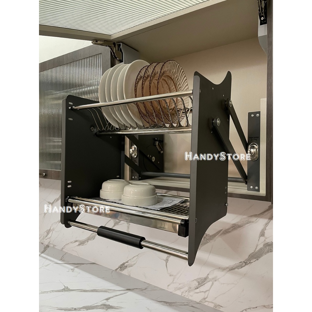 Luxury Stainless Steel Up and Down Storage Kit with Dish Rack/ Pull ...