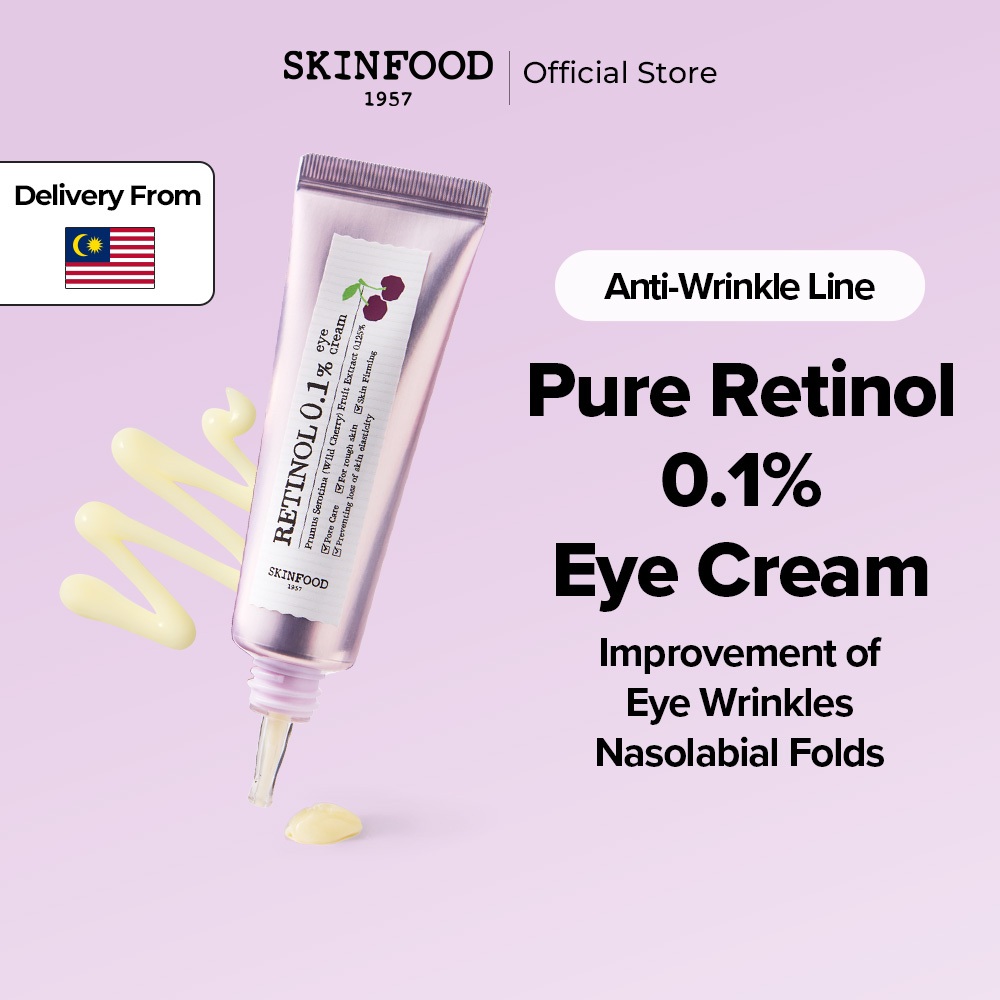 [SKINFOOD Official] Black Cherry Pure Retinol 0.1 Eye cream 30ml ...