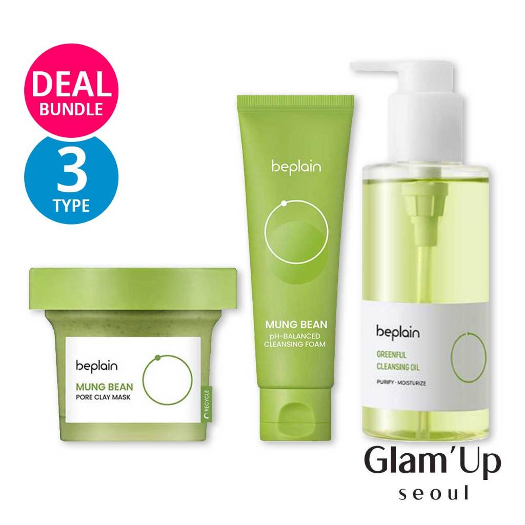 [Beplain] Mung Bean Cleansing Foam 80ml / Pore Clay Mask 120ml / Oil ...