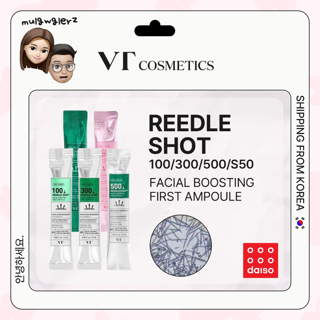 VT COSMETICS Reedle Shot 100/300/500/S50 Daiso Spicule Micro Needle ...