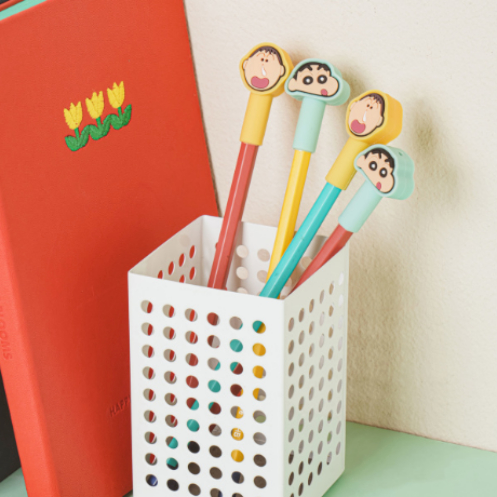 DAISO Korea Crayon Shin-chan Character Face Pencil Cap Set | Shopee ...