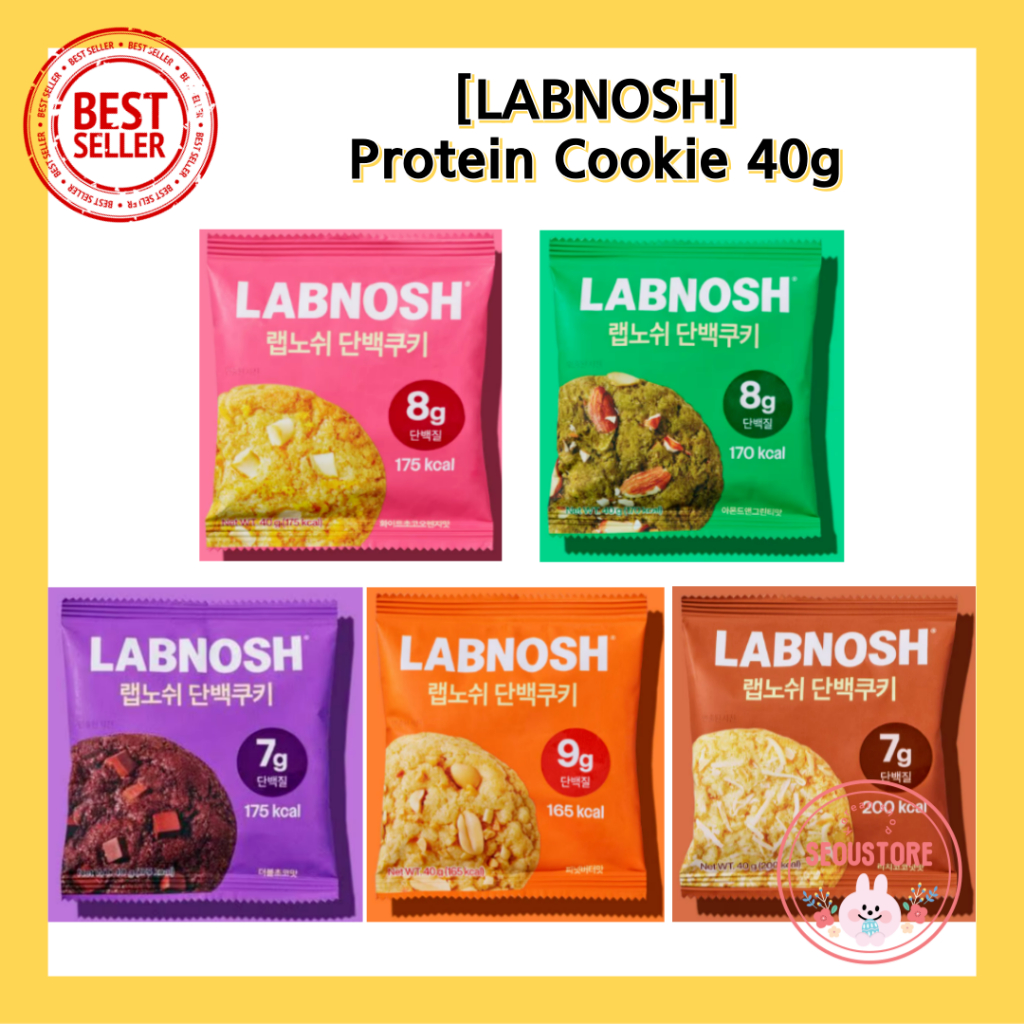 [LABNOSH] Protein Cookie 40g (Double Choco/Almond&Green tea/Peanut ...