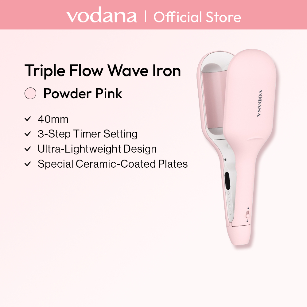 VODANA GLOW W STYLER 40mm (NEW TRIPLE FLOW) - Powder Pink | Shopee