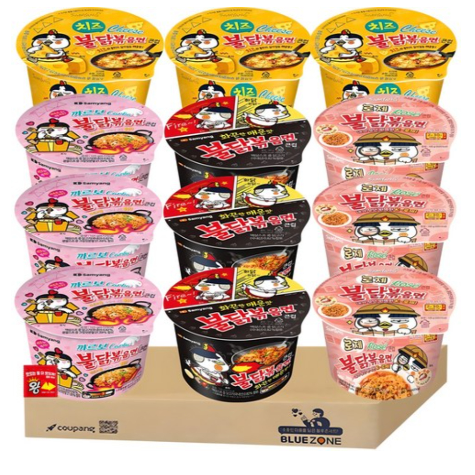 [Blue Zone] Samyang Large Cup Buldak Set (Buldak Stir-fried Noodles 3 ...