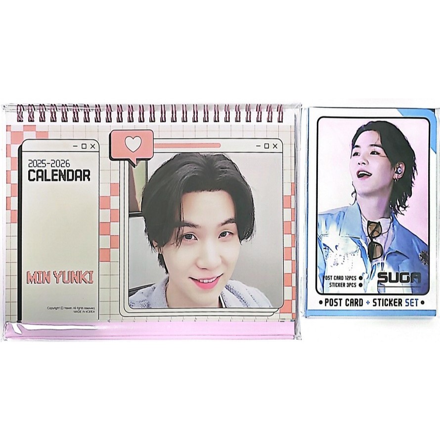 BTS Suga Photo Calendar 2025 & 2026+[Post Card Set] KPOP Shopee Malaysia