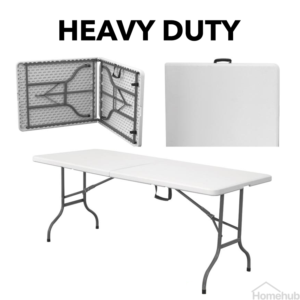 Homehub Foldable Table Outdoor Folding HDPE Heavy Duty Big Portable ...