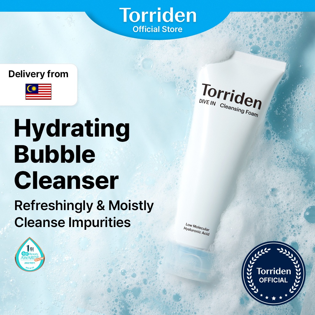 [Torriden Official] DIVE IN Low Molecular Hyaluronic Acid Foam Cleanser ...