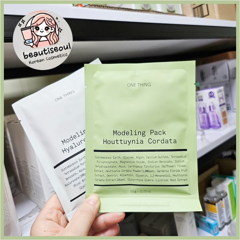 ONE THING Houttuynia Cordata Modeling Pack 20g / ONE THING Hyaluraonic ...
