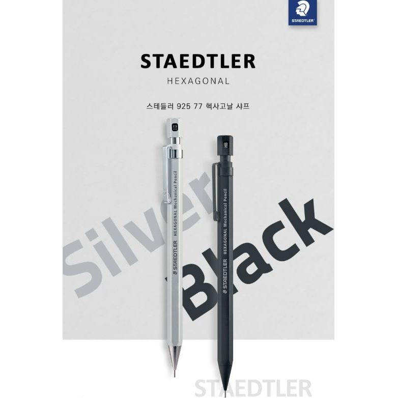 STAEDTLER 925 77-05B Mechanical Pencil - Hexagonal Design, Clean Black, Perfect For Writing & Drafting - View #2
