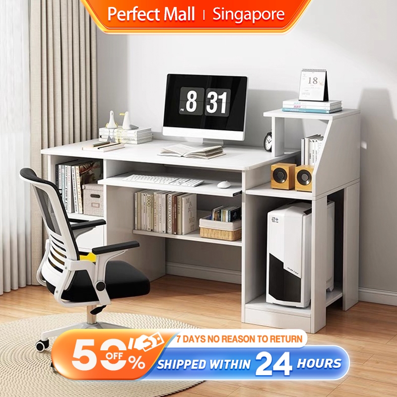 PM Study Table With Book Shelf Writing Desk Computer Desk With Drawer ...