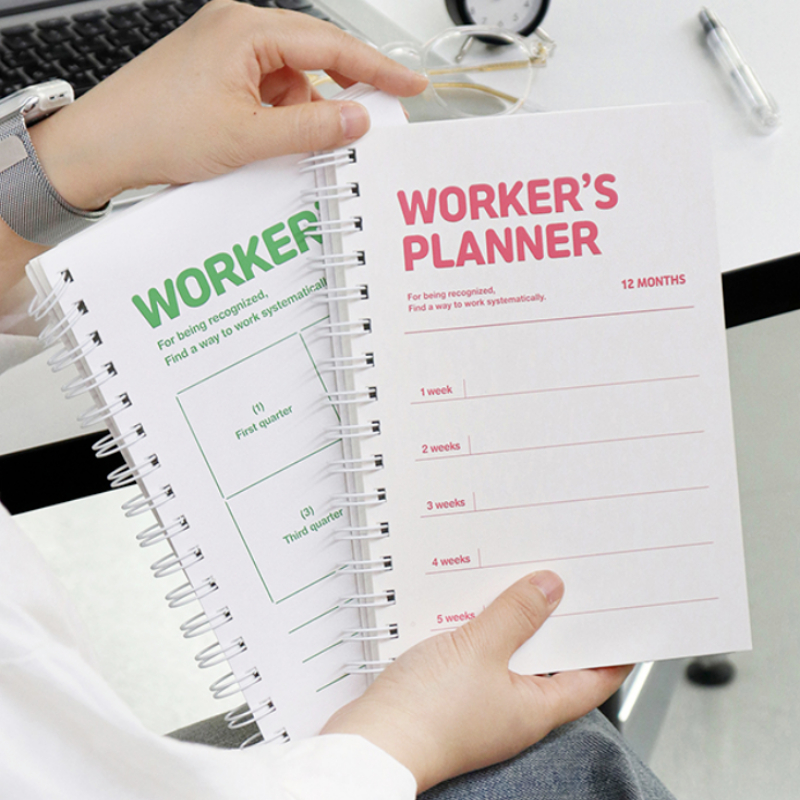 [KOREA] 2025 Working People Workers Planner A5 2color Portable Memo ...