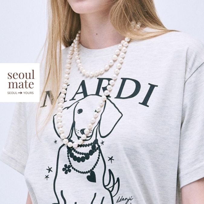 Mardi SWEATSHIRT RAGLAN SWING THE TAIL DDANJI PEARL NECKLACE_OATMEAL main image 1