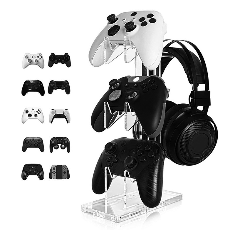 Acrylic Game Controller Stand Headphone Holder Multi Level Plastic ...