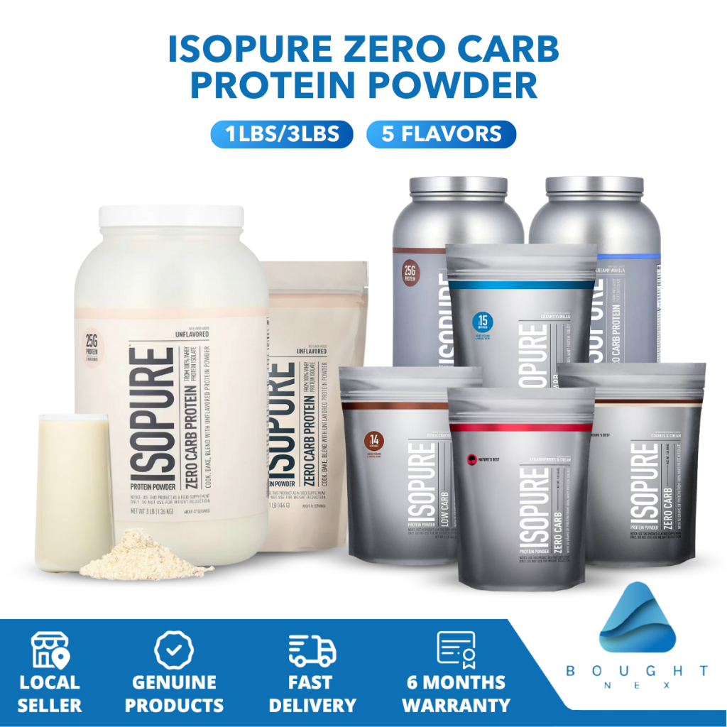 Isopure Zero Carb Protein Powder 1lb 3lb - Whey Protein, Muscle Fitness ...