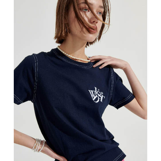 ★ WONDER VISITOR★ WDVST Logo Tshirt Navy m1037_835940 ❤️[WONDER VISITOR] WDVST Logo T-shirt [Navy] 100%genuine