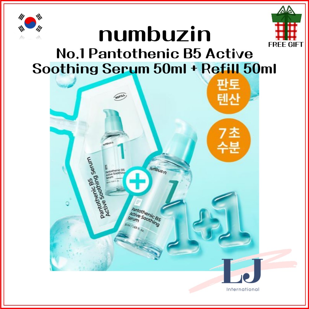 Numbuzin No.1 Pantothenic B5 Active Soothing Serum 50ml + Refill 50ml ...