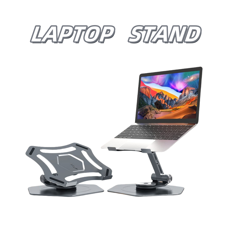 Adjustable 360 Rotation Laptop Stand Portable Notebook Holder Foldable ...