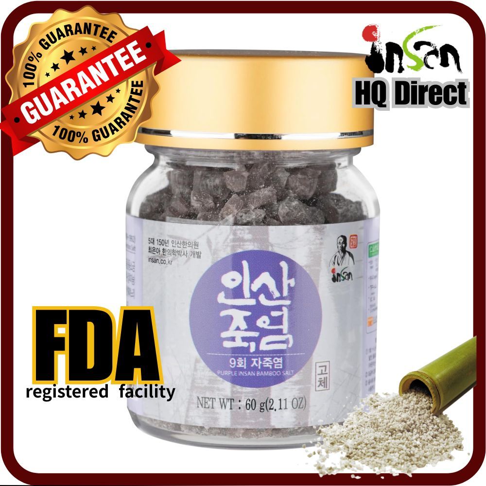 INSAN 9x Roasted Bamboo Salt Crystal 60g – Korean Alkaline Mineral Salt ...