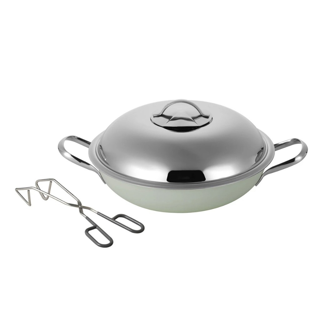 EDELKOCHEN Stainless 304 3PLY IH Induction Steamer Part Wok Tong 28cm ...