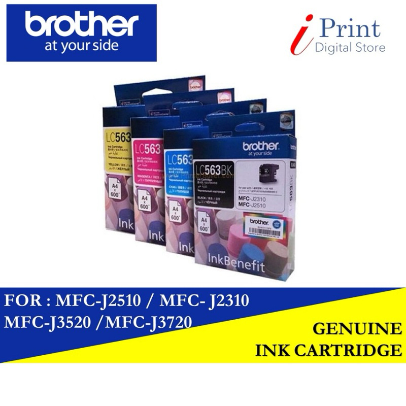 Brother LC563 Black/Cyan/Magenta/Yellow Genuine ink | Shopee Malaysia