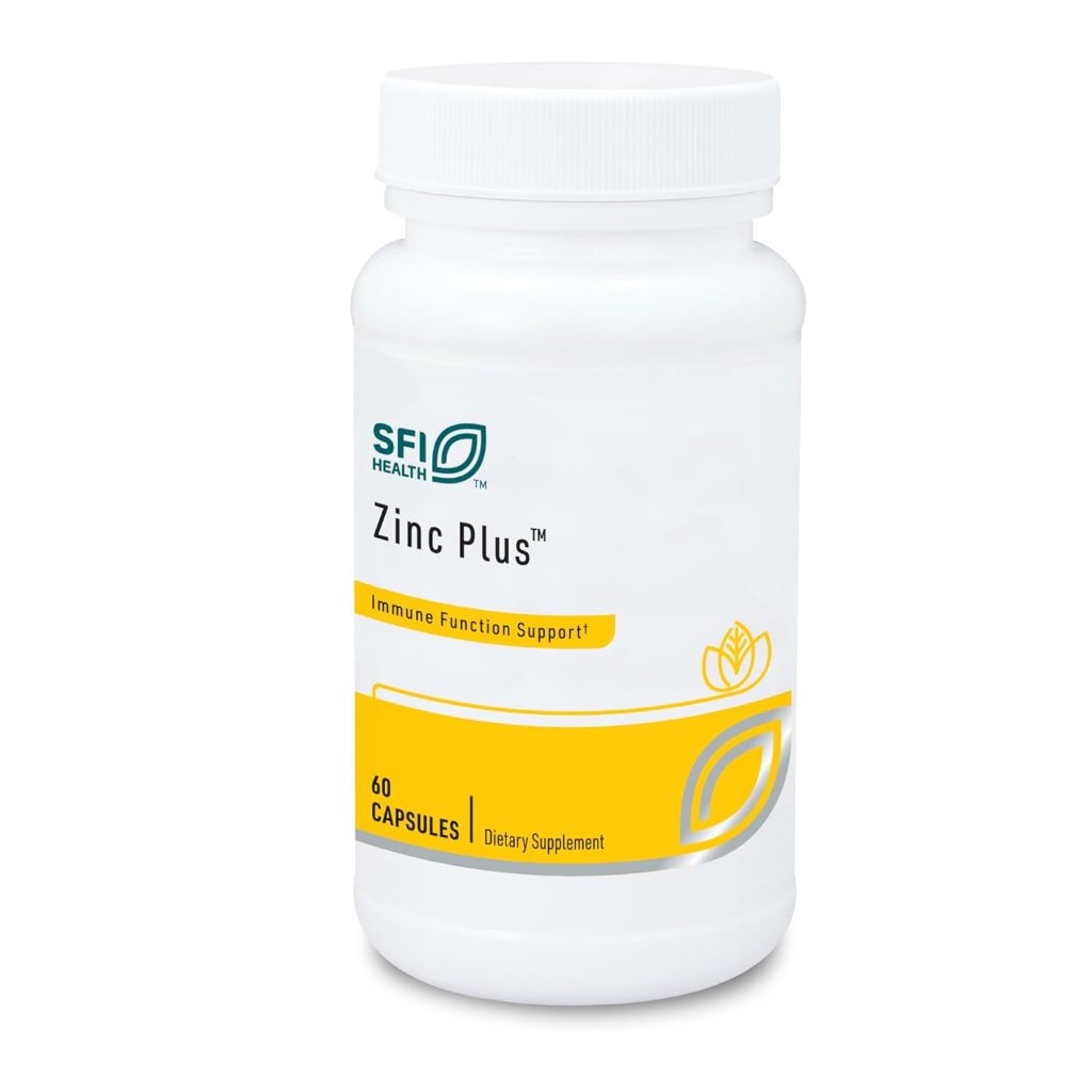 Klaire Labs Zinc Plus Immune Support Supplement 60 Capsules Zinc