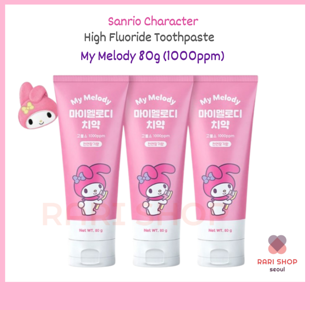 My Melody High Fluoride Strawberry Flavored Toothpaste 80g | Shopee ...