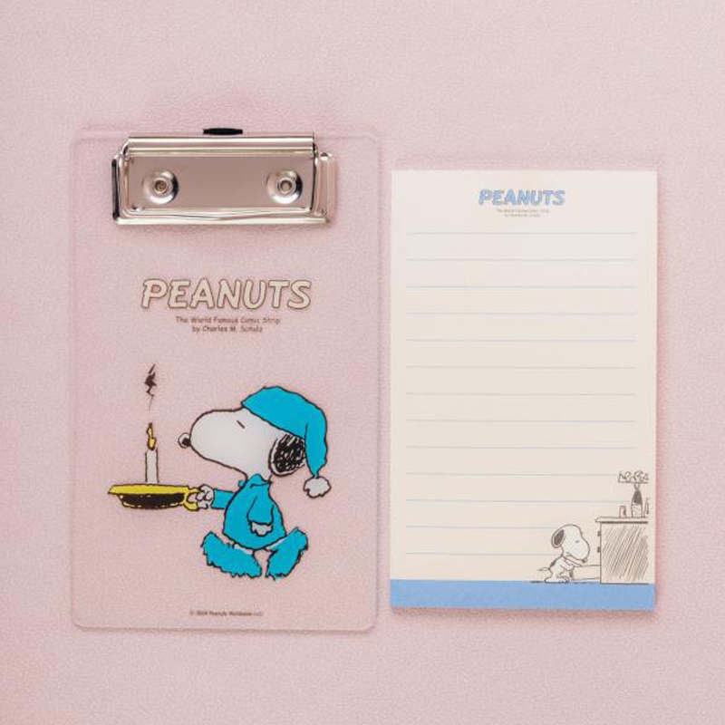 [LAST STOCK] DAISO Korea x Peanuts Snoopy Acrylic Clip Board & Memo Pad ...