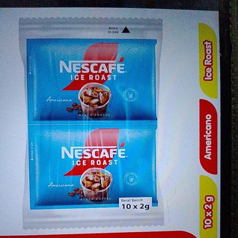 Nescafe ICE ROAST 10X2GRAM INSTANT COLD AMERICANO COFFEE RENCENG PER ...