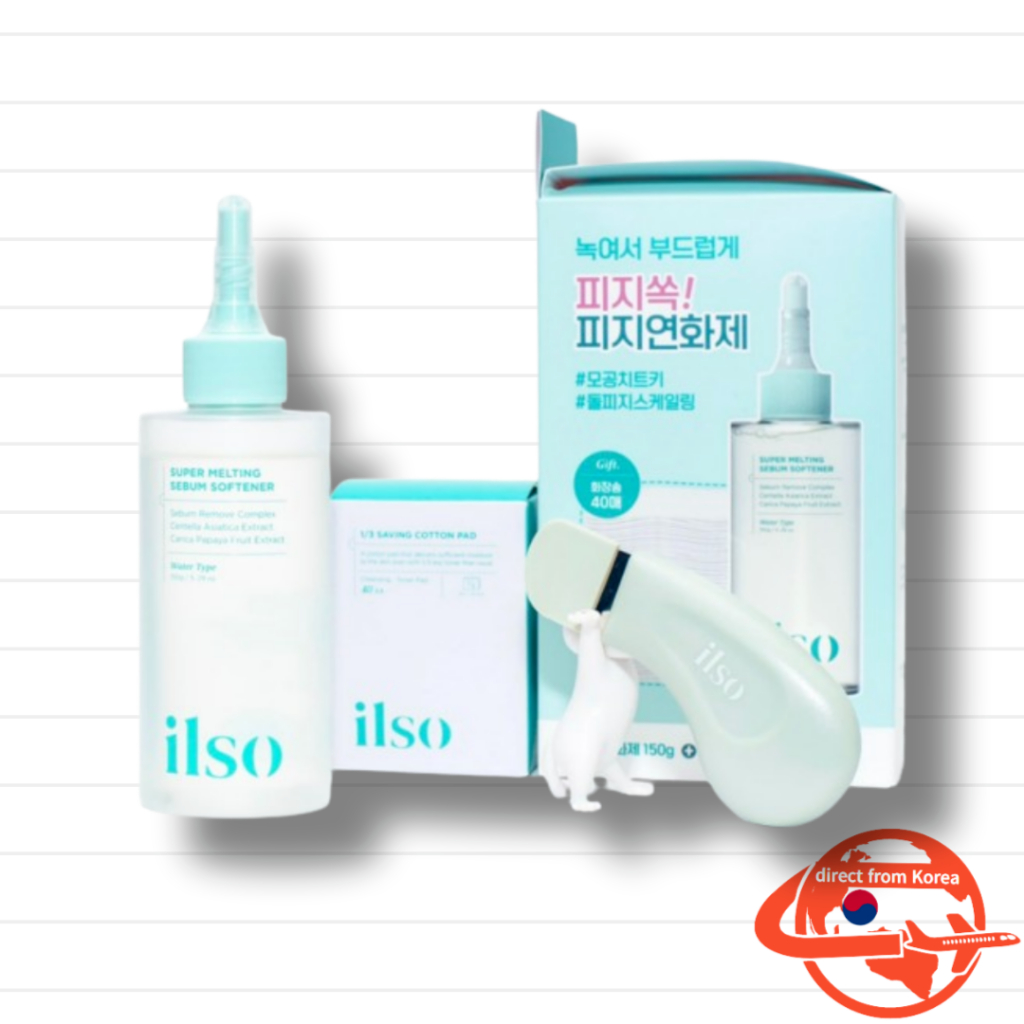 [ilso] Super Melting Sebum Softener 150ml+Cotton Pad 40ea/ Natural Mild Clear Nose Pack/ Deep