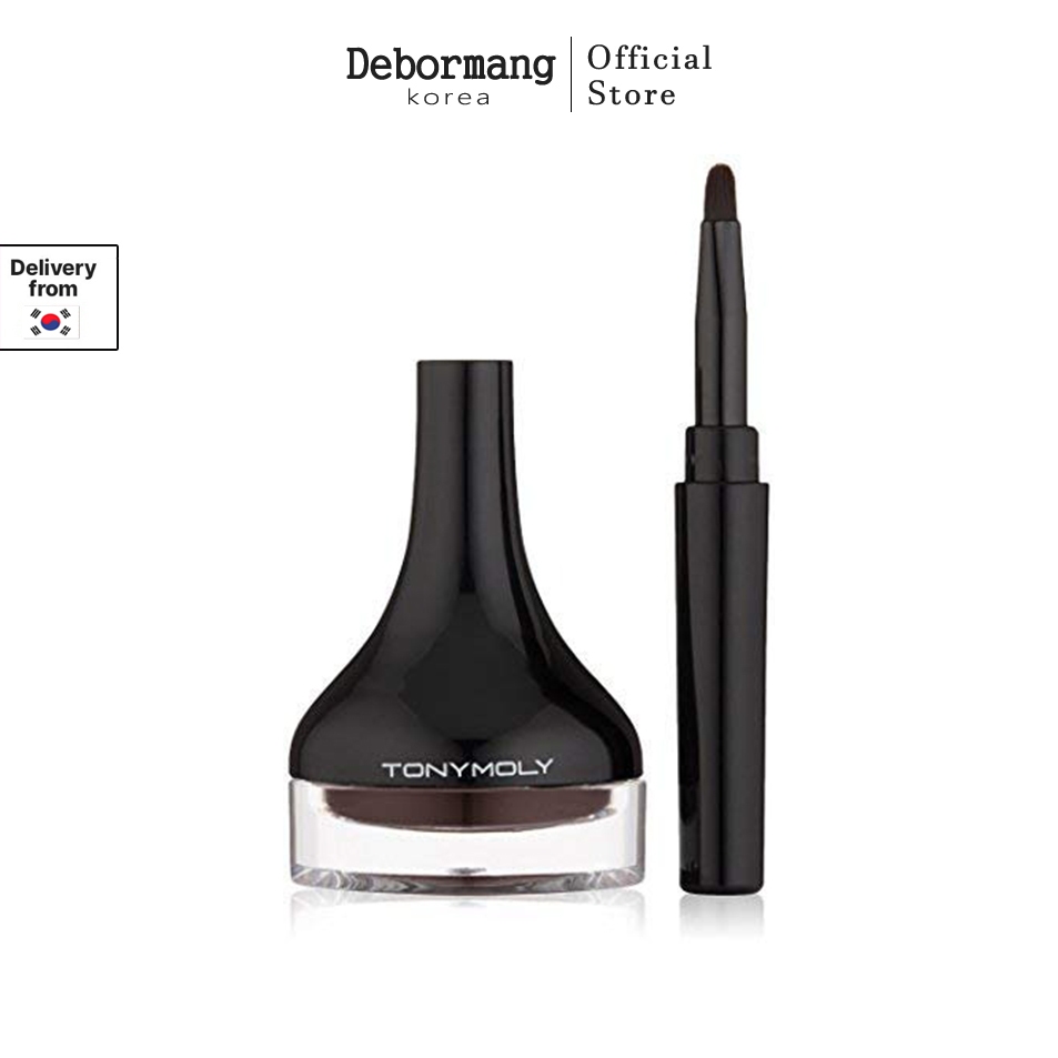 Tonymoly Back gel Eyeliner Long Brush, Black,Brown, Long-lasting and ...