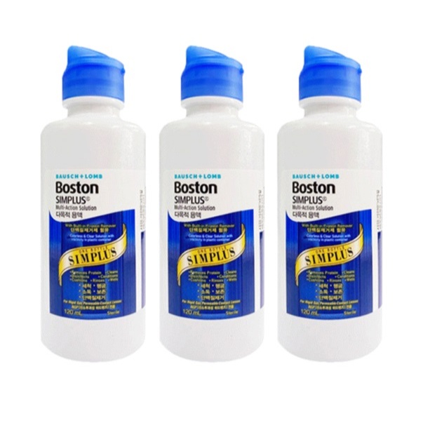 Bausch & Lomb Boston Simplus Multi-Action Solution 120ml X 3ea | Shopee ...