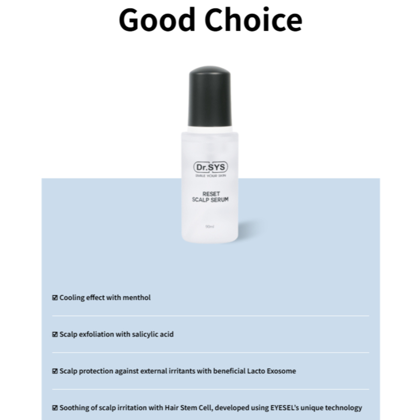Dr.SYS RESET SCALP SERUM SET 210ml + 90ml, Cooling Menthol