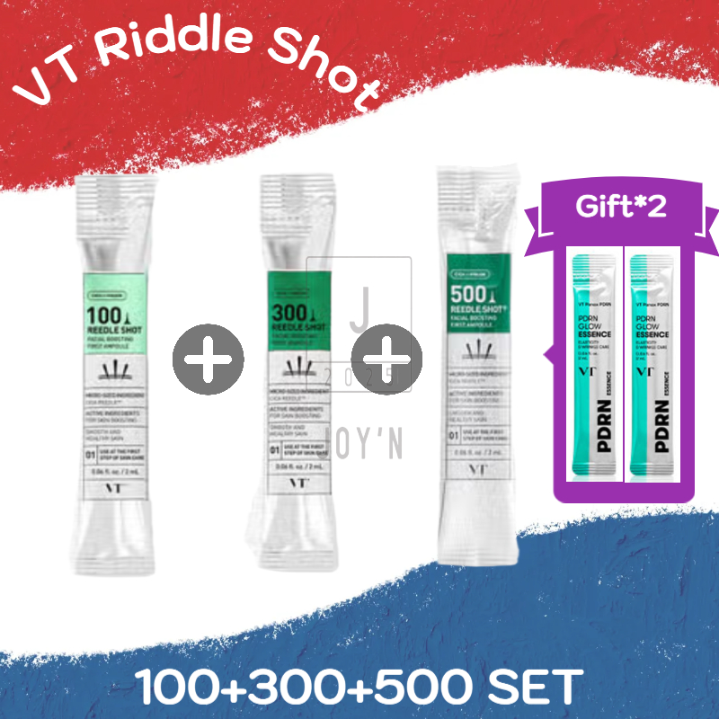 VT Riddle Shot 100, 300, 500 Facial Boosting First Ampoule Set | Shopee ...