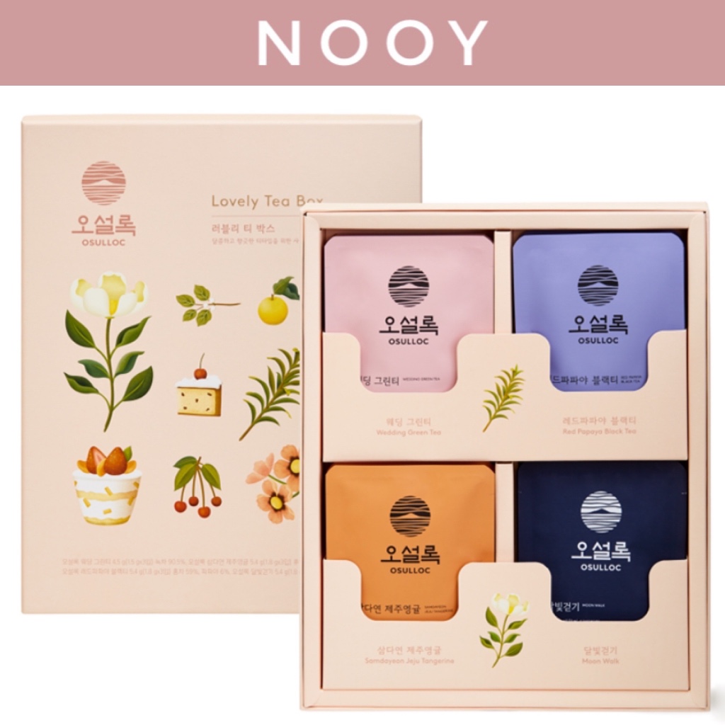 [OSULLOC] Lovely Tea Box 4Flavor 12pcs (Premium Blended Tea from Jeju ...