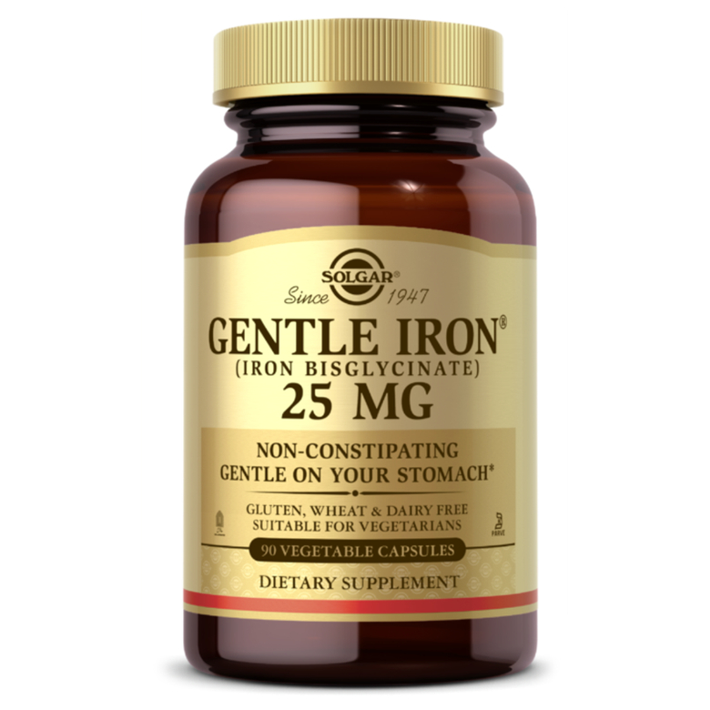 Made in USA - Solgar Gentle Iron 25mg Vegetable Capsules, 90 Capsules ...