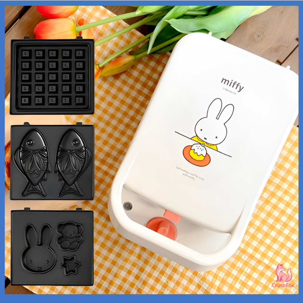 Miffy 3-in-1 Waffle Maker with Timer | Taiyaki Fish Cake & Character ...