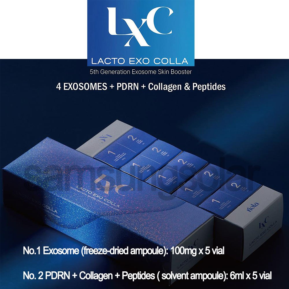 LACTO EXO COLLA Exosome Skin Booster 5 set 4 Exosomes + PDRN + Collagen ...