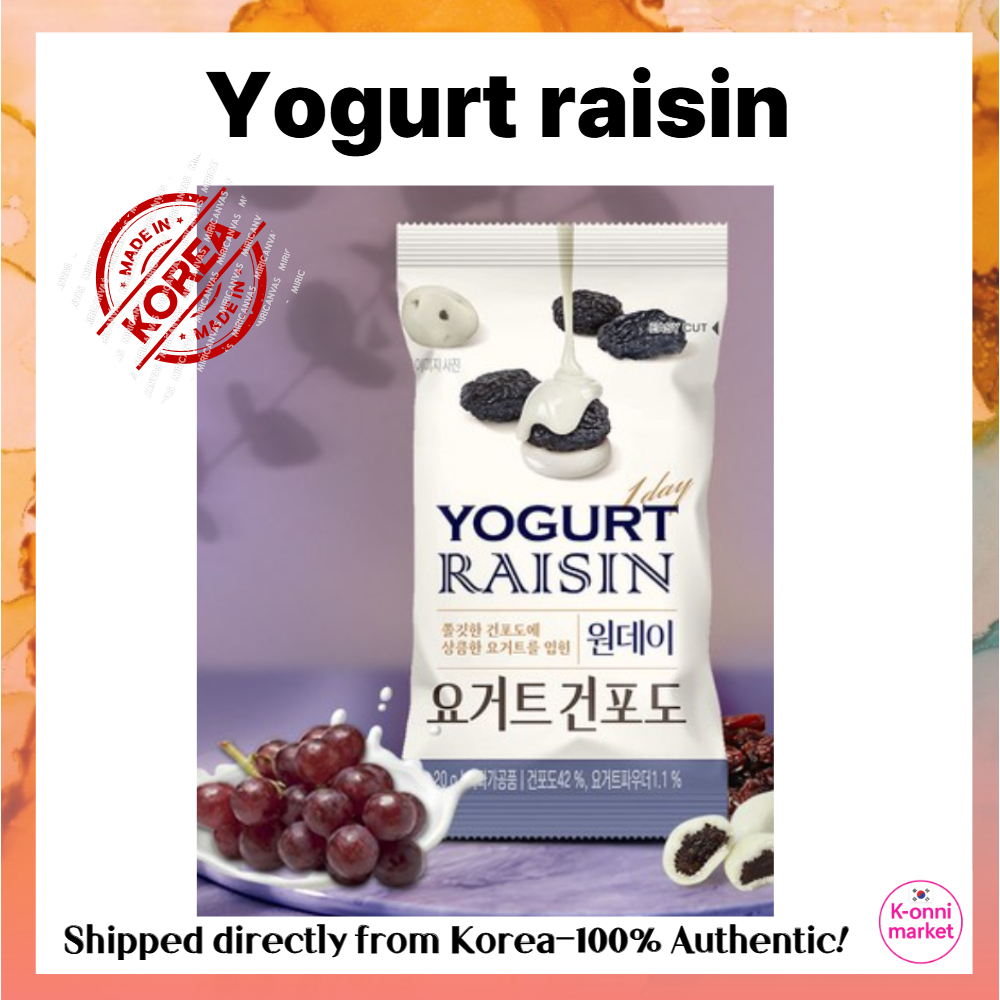 Made in Korea ㅣHealthy SnacksㅣOne Day Yogurt Raisin 20g* 20ea | Shopee ...