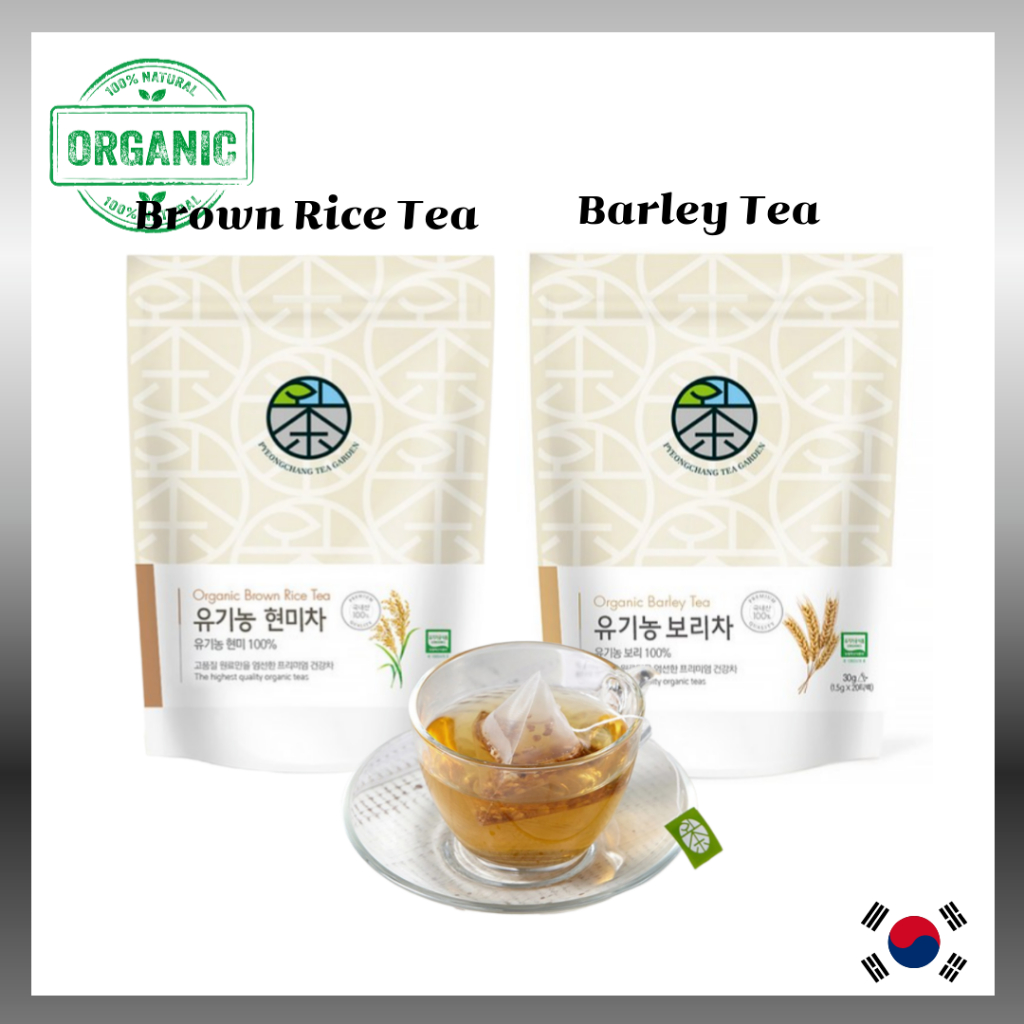 [Pyeongchang Dawon] Organic Brown Rice Tea / Organic Barley Tea 1.5g × ...