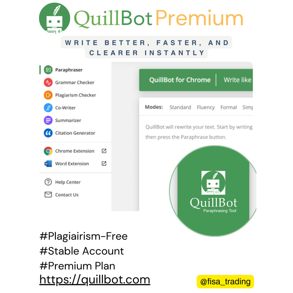 QUILLBOT PREMIUM [SELF REDEEM] Official Account / AI Checker & Reduce ...