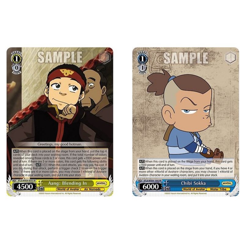 English Weiss Schwarz Card Aang: Blending In ATLA/WX04-003S SR/Chibi ...