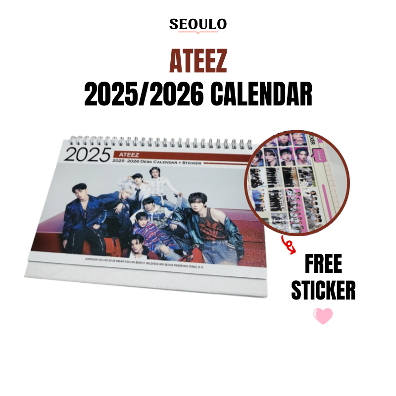 [ATEEZ]Photo Calendar 2025 and 2026, kpop, idol goods Shopee Malaysia