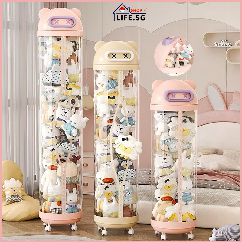 Plush Doll Storage Box Large Capacity PVC Transparent CUTE Doll Storage ...